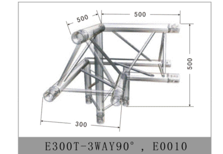 Accessory-junction-clamp-E300T-3WAY90° E0010